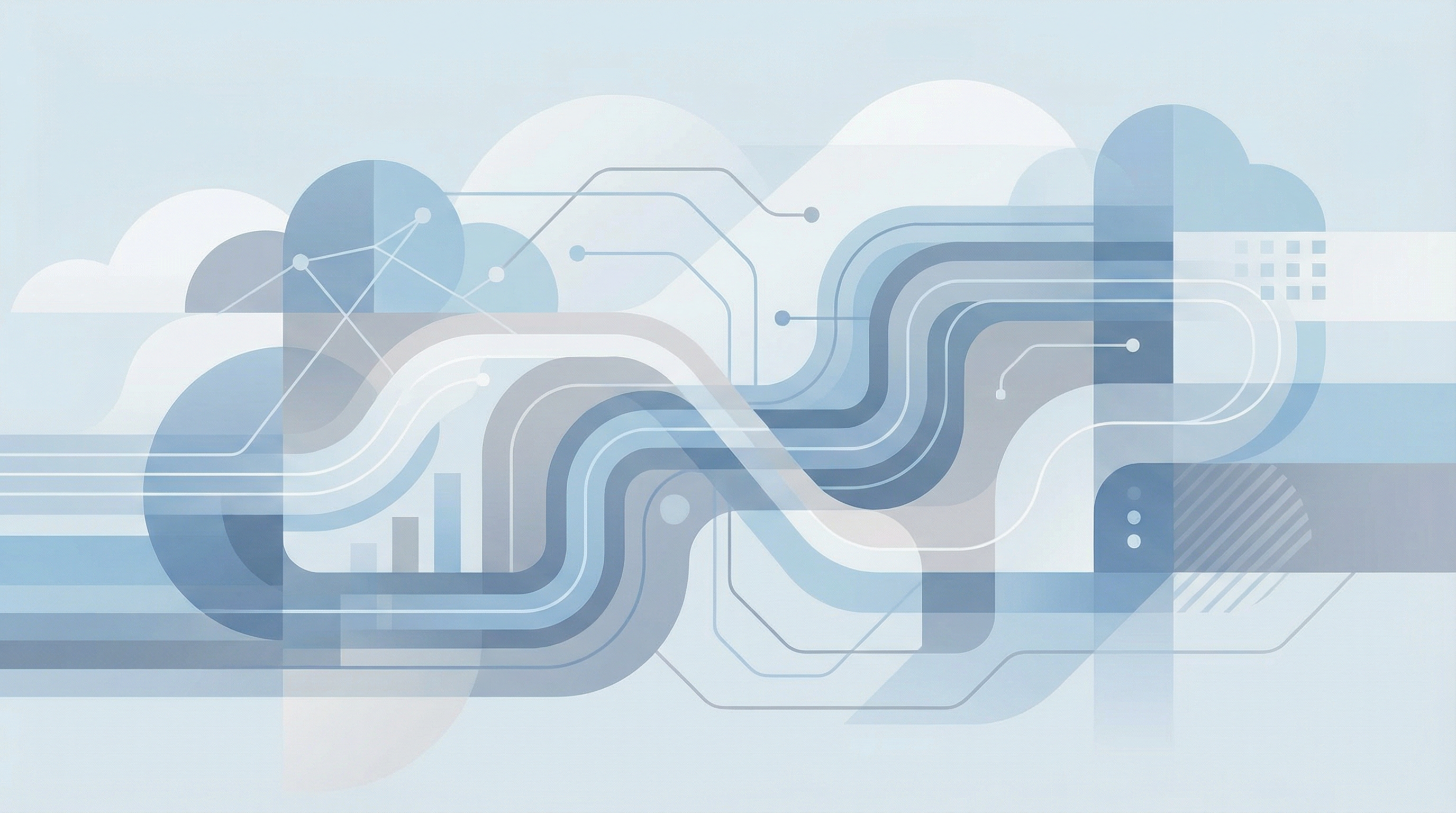 Abstract SaaS infrastructure illustration