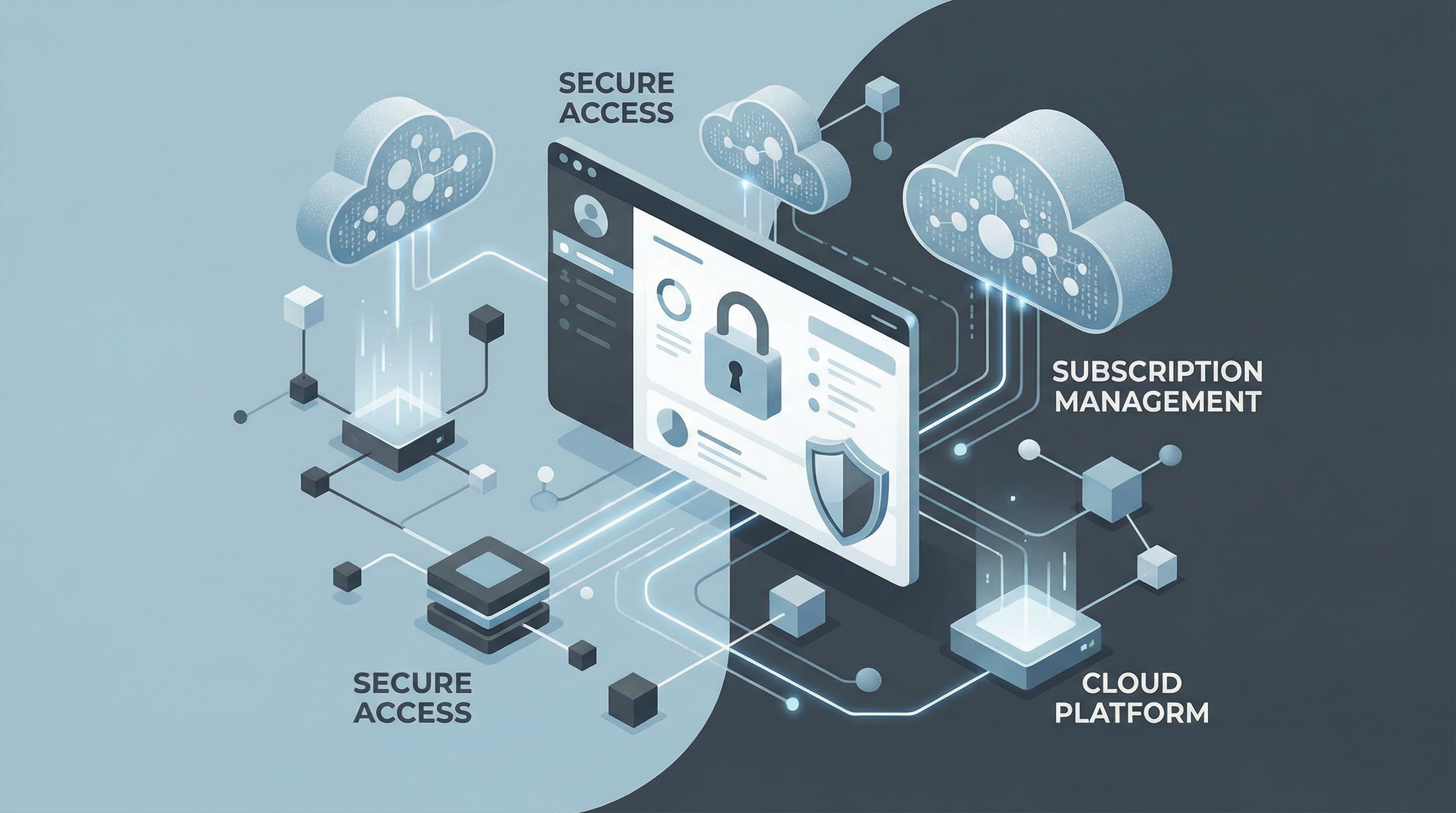 SaaS subscription platform illustration